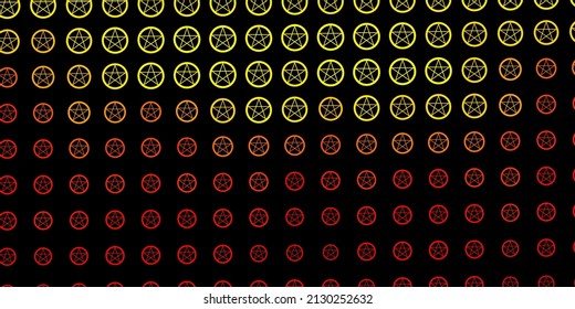 Dark Red vector backdrop with mystery symbols. Abstract illustration with gothic gradient shapes. Simple design for occult depiction.