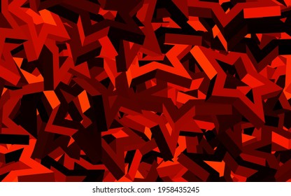 Dark Red vector backdrop with small and big stars. Modern geometrical abstract illustration with stars. Pattern for futuristic ad, booklets.