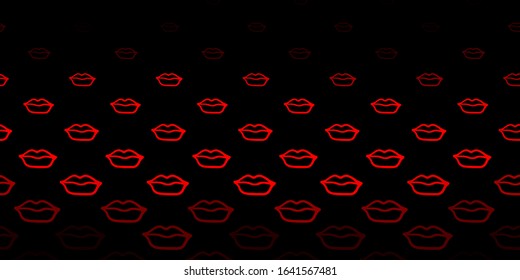 Dark Red vector backdrop with woman's power symbols. Colorful illustration with gradient feminism shapes. Best design to show the power of women.