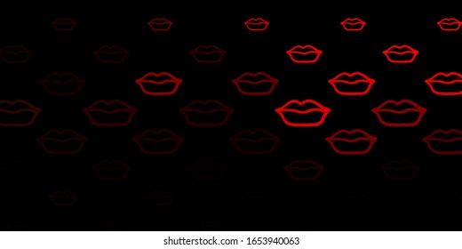 Dark Red vector backdrop with woman's power symbols. Illustration with signs of women's strength and power. Design for International Women’s Day.