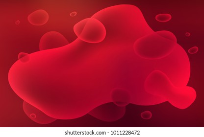 Dark Red vector background with abstract circles.