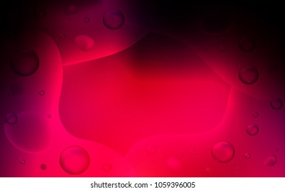Dark Red vector background with abstract circles. Glitter abstract illustration with wry lines. New composition for your brand book.
