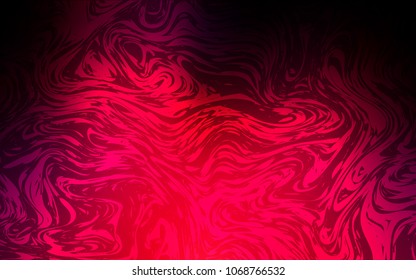 Dark Red vector background with abstract circles. Glitter abstract illustration with wry lines. A completely new template for your business design.