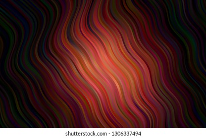 Dark Red vector background with abstract lines. Shining crooked illustration in marble style. The best blurred design for your business.