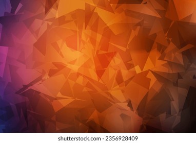 Dark Red vector background with abstract polygonals. Illustration with colorful gradient shapes in abstract style. Modern design for your business card.