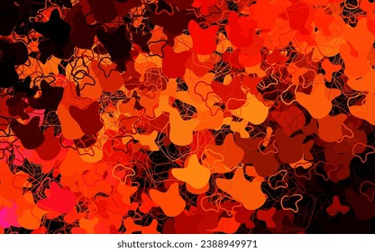 Dark Red vector background with abstract shapes. Modern abstract illustration with colorful random forms. Modern design for your business card.