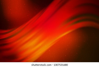 Dark Red vector background with astronomical stars. Glitter abstract illustration with colorful cosmic stars. Best design for your ad, poster, banner.