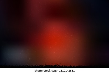 Dark Red vector background with astronomical stars. Shining colored illustration with bright astronomical stars. Smart design for your business advert.