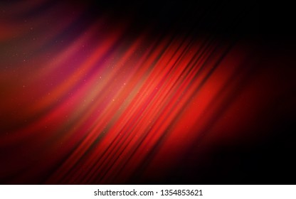 Dark Red vector background with astronomical stars. Glitter abstract illustration with colorful cosmic stars. Pattern for futuristic ad, booklets.
