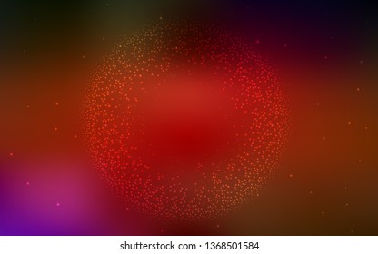 Dark Red vector background with astronomical stars. Shining illustration with sky stars on abstract template. Template for cosmic backgrounds.