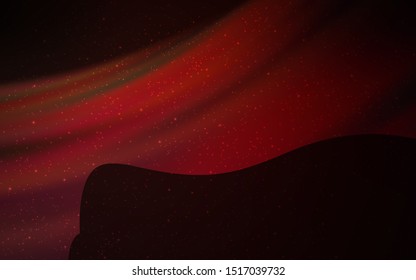 Dark Red vector background with astronomical stars. Blurred decorative design in simple style with galaxy stars. Pattern for astronomy websites.