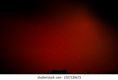 Dark Red vector background with astronomical stars. Glitter abstract illustration with colorful cosmic stars. Pattern for astrology websites.