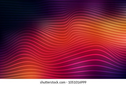 Dark Red vector background with bent lines. Colorful illustration in abstract cranked style with gradient. Brand-new style for your business design.