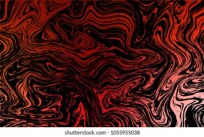 Dark Red vector background with bent lines. Shining illustration, which consist of blurred lines, circles. Marble design for your web site.