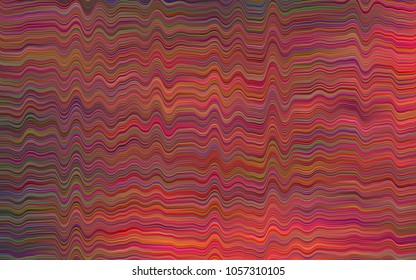 Dark Red vector background with bent lines. Modern gradient abstract illustration with bandy lines. Pattern for your business design.