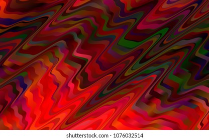 Dark Red vector background with bent lines. A vague circumflex abstract illustration with gradient. A completely new marble design for your business.