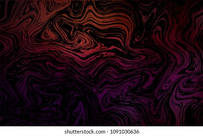 Dark Red vector background with bent lines. A completely new color illustration in marble style. Marble style for your business design.