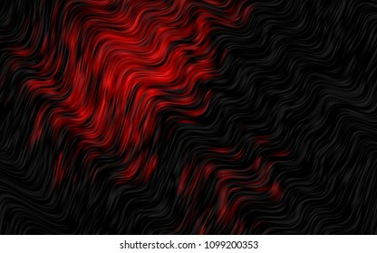 Dark Red vector background with bent lines. Colorful abstract illustration with gradient lines. The elegant pattern for brand book.