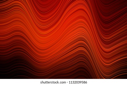 Dark Red vector background with bent ribbons. Shining illustration, which consist of blurred lines, circles. Marble style for your business design.