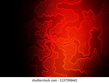 Dark Red vector background with bent lines. Creative illustration in halftone marble style with gradient. The template for cell phone backgrounds.