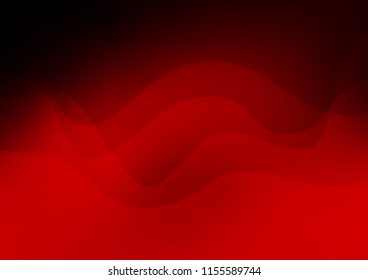 Dark Red vector background with bent lines. Shining crooked illustration in marble style. Pattern for your business design.