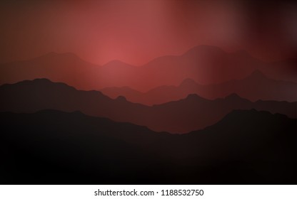 Dark Red vector background with bent ribbons. Brand-new colored illustration in mountain style with gradient. Pattern for your business design.