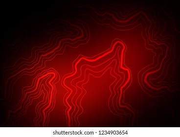Dark Red vector background with bent ribbons. Creative illustration in halftone marble style with gradient. The template for cell phone backgrounds.