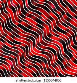 Dark Red vector background with bent lines. Abstract gradient illustration with wry lines. Pattern for websites, landing pages.