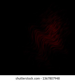 Dark Red vector background with bent lines. Colorful illustration in circular style with lines. Best design for your ad, poster, banner.