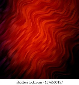 Dark Red vector background with bent lines. Abstract gradient illustration with wry lines. Pattern for commercials, ads.