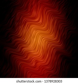 Dark Red vector background with bent lines. Abstract illustration with gradient bows. Pattern for busines booklets, leaflets