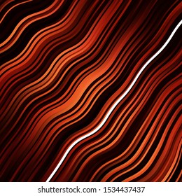 Dark Red vector background with bent lines. Gradient illustration in simple style with bows. Smart design for your promotions.