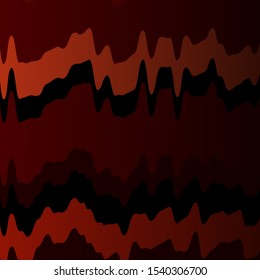 Dark Red vector background with bent lines. Abstract illustration with gradient bows. Template for your UI design.
