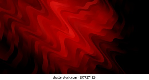 Dark Red vector background with bent lines. Colorful illustration in abstract style with bent lines. Pattern for websites, landing pages.