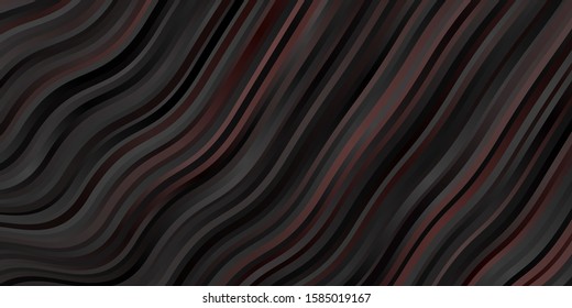 Dark Red vector background with bent lines. Abstract illustration with bandy gradient lines. Smart design for your promotions.