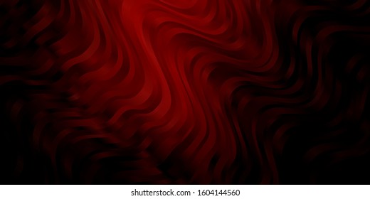 Dark Red vector background with bent lines. Colorful illustration, which consists of curves. Pattern for websites, landing pages.