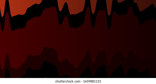 Dark Red vector background with bent lines. Abstract illustration with gradient bows. Template for your UI design.