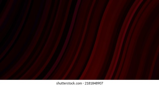 Dark Red vector background with bent lines. Bright sample with colorful bent lines, shapes. Pattern for websites, landing pages.