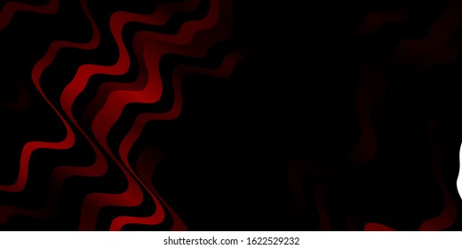 Dark Red vector background with bows. Illustration in halftone style with gradient curves. Design for your business promotion.