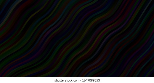 Dark Red vector background with bows. Bright illustration with gradient circular arcs. Pattern for booklets, leaflets.