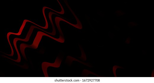 Dark Red vector background with bows. Brand new colorful illustration with bent lines. Pattern for booklets, leaflets.