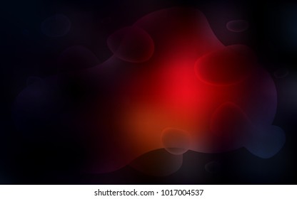 Dark Red vector background with bubble shapes. Colorful abstract illustration with gradient lines. New composition for your brand book.