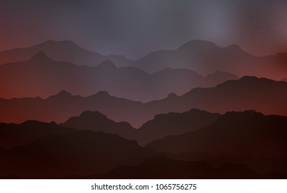 Dark Red vector background with bubble shapes. Colorful illustration in abstract mountain style with gradient. A completely new template for your business design.