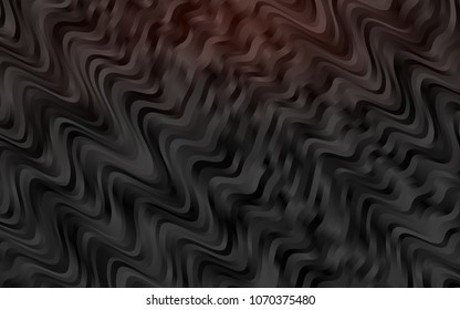 Dark Red vector background with bubble shapes. Glitter abstract illustration with wry lines. Textured wave pattern for backgrounds.