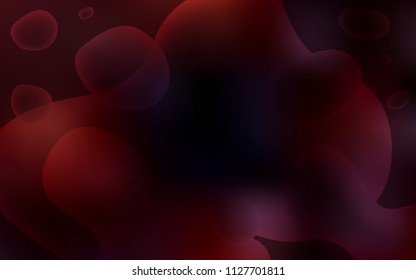 Dark Red vector background with bubble shapes. Colorful illustration in abstract memphis style with gradient. A new texture for your  ad, booklets, leaflets.
