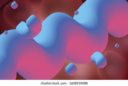 Dark Red vector background with bubble shapes. A sample with blurred bubble shapes. A new texture for your  ad, booklets, leaflets.