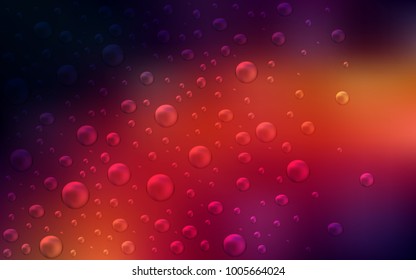 Dark Red vector background with bubbles. Blurred bubbles on abstract background with colorful gradient. The pattern can be used for beautiful websites.