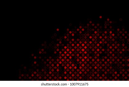 Dark Red vector  background with bubbles. Beautiful colored illustration with blurred circles in nature style. New design for ad, poster, banner of your website.