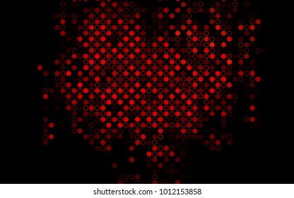 Dark Red vector  background with bubbles. Modern abstract illustration with colorful water drops. Completely new template for your brand book.