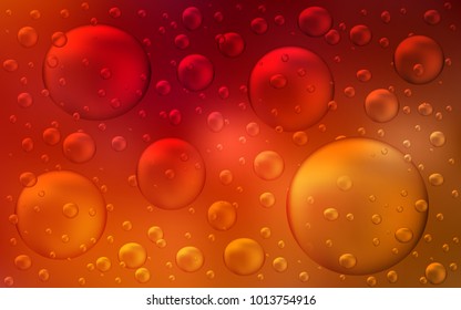 Dark Red vector background with bubbles. Modern abstract illustration with colorful water drops. Beautiful design for your business natural advert.